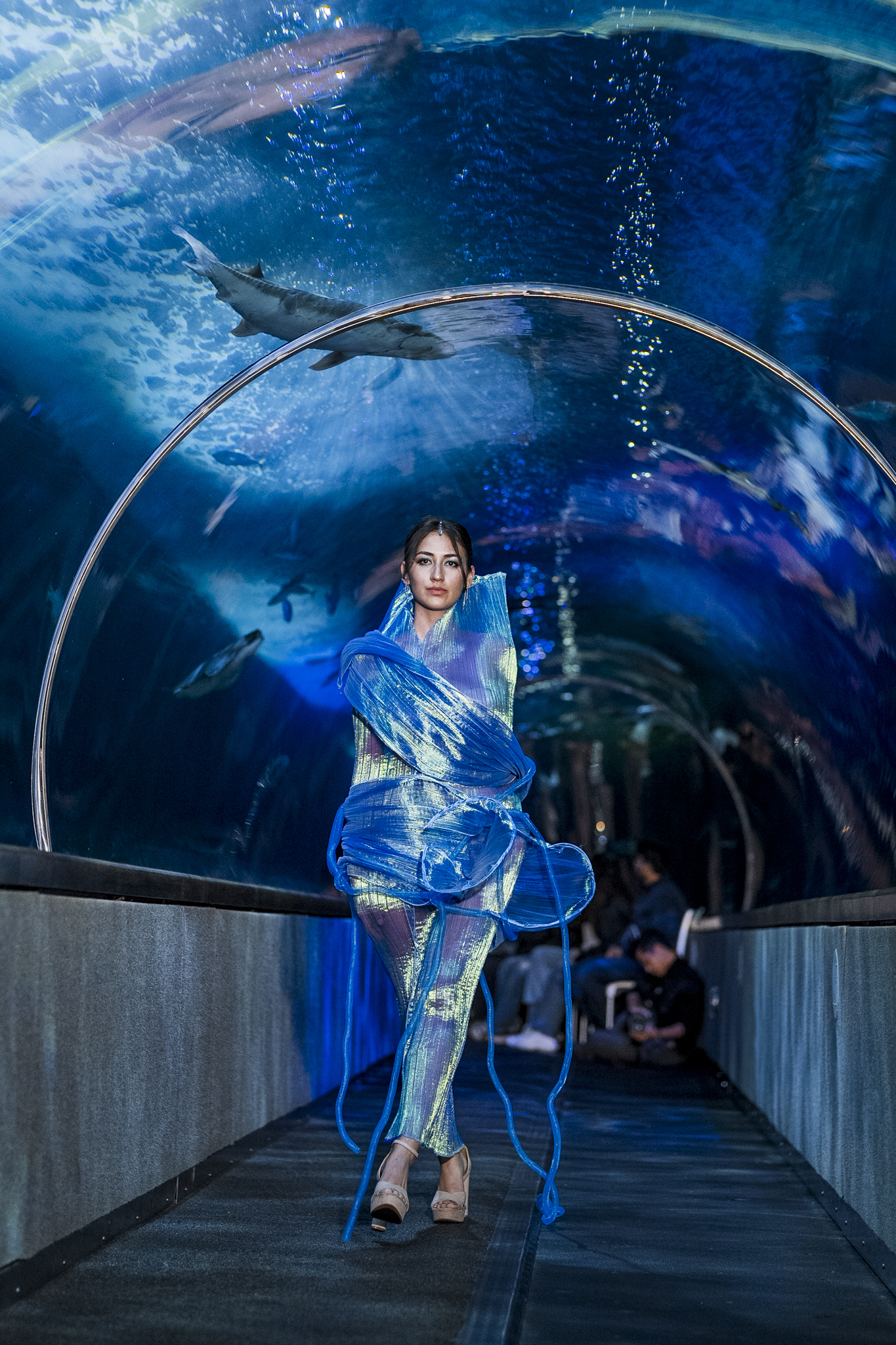 Joanna Jia Couture | "Water of Life" Collection | Aquarium of the Bay | Paul Tocatlian | Kisau Photography