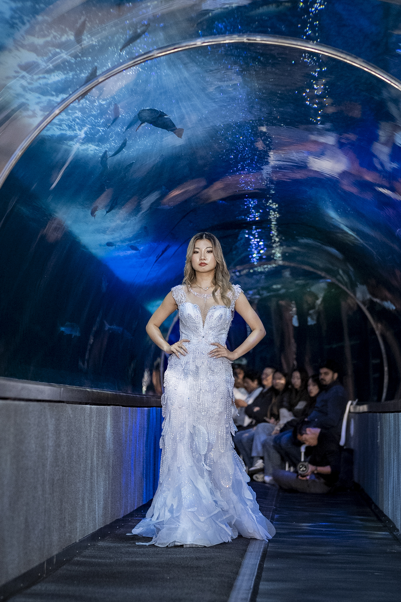 Joanna Jia Couture | "Water of Life" Collection | Aquarium of the Bay | Paul Tocatlian | Kisau Photography