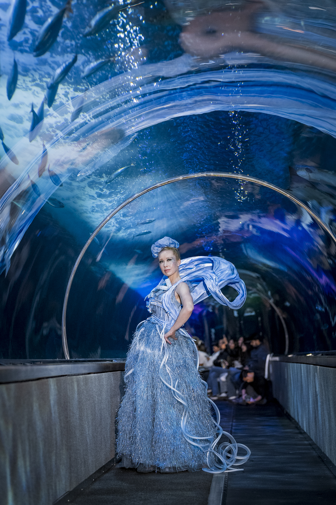 Joanna Jia Couture | "Water of Life" Collection | Aquarium of the Bay | Paul Tocatlian | Kisau Photography