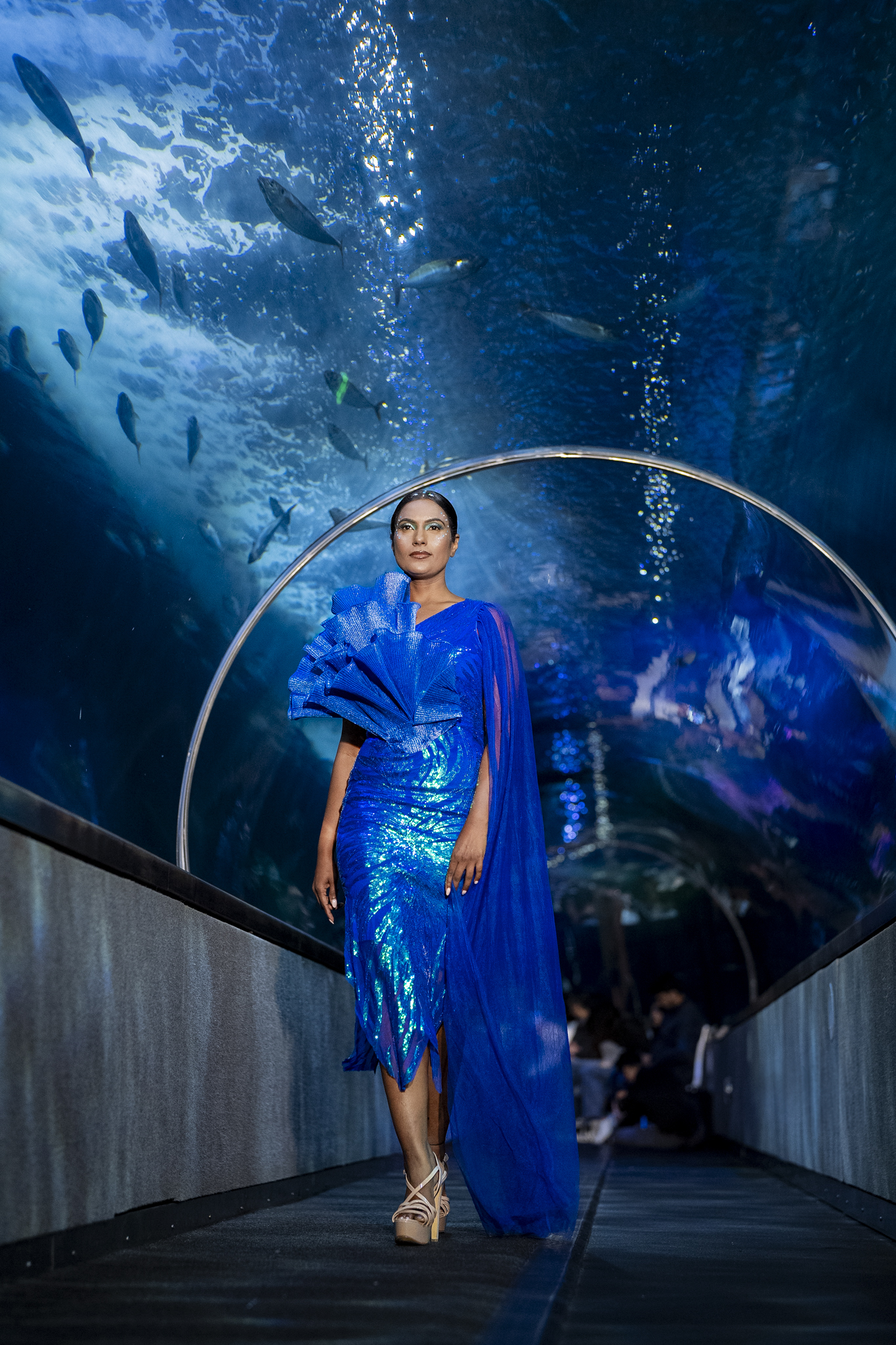 Joanna Jia Couture | "Water of Life" Collection | Aquarium of the Bay | Paul Tocatlian | Kisau Photography