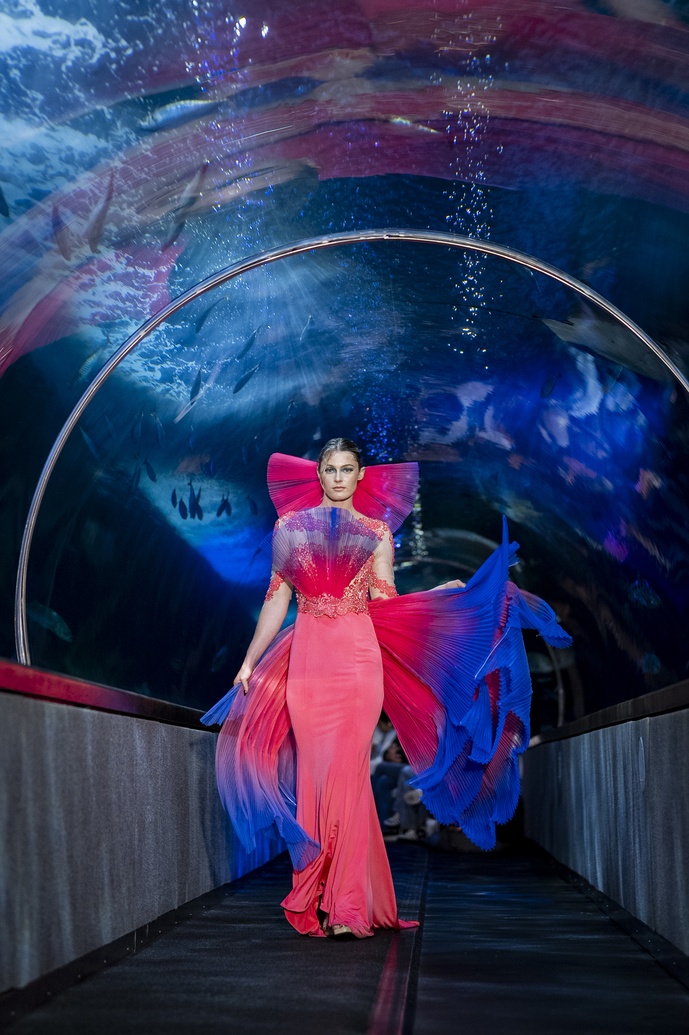 Joanna Jia Couture | "Water of Life" Collection | Aquarium of the Bay | Paul Tocatlian | Kisau Photography
