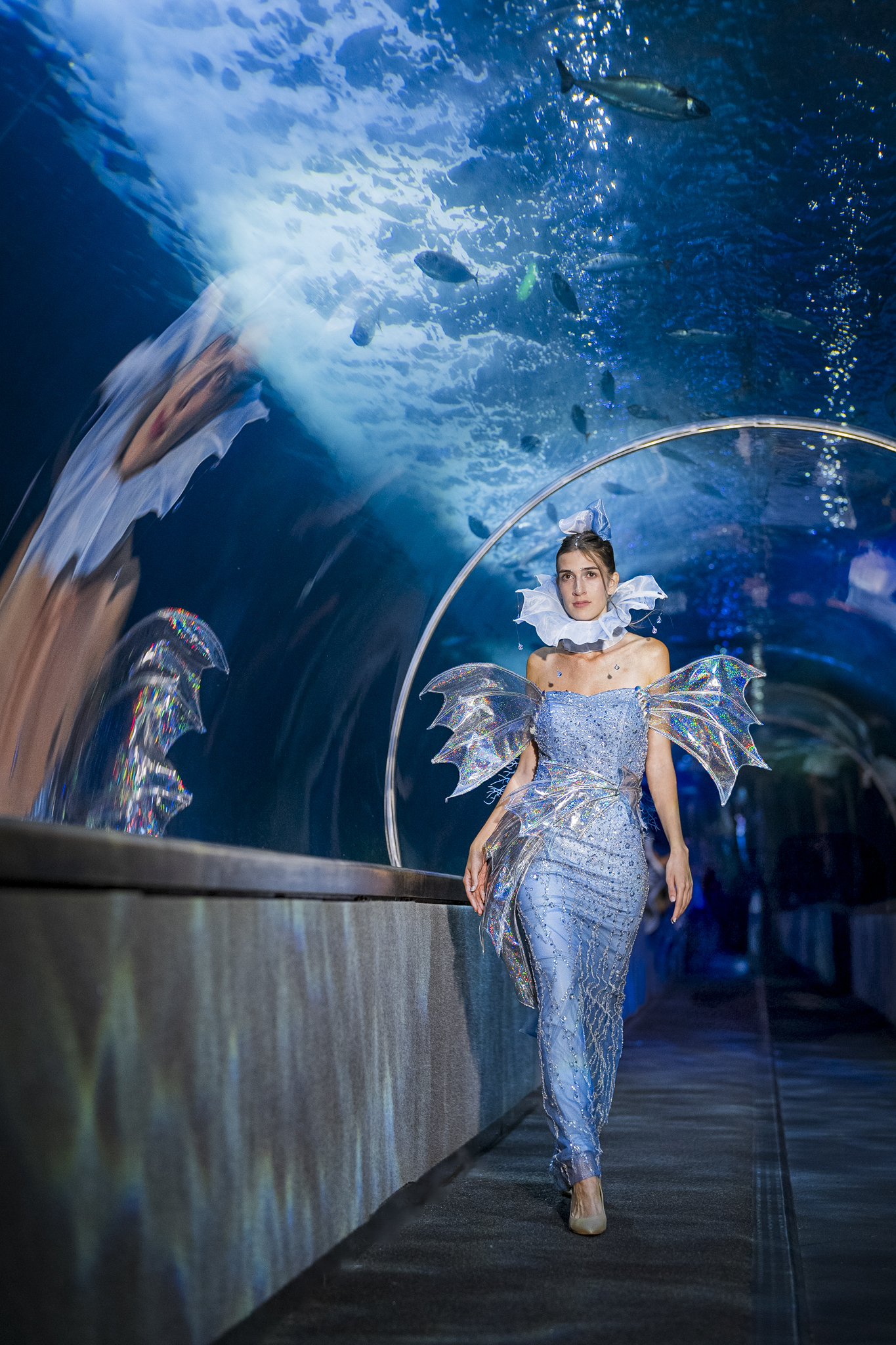 Joanna Jia Couture | "Water of Life" Collection | Aquarium of the Bay | Paul Tocatlian | Kisau Photography