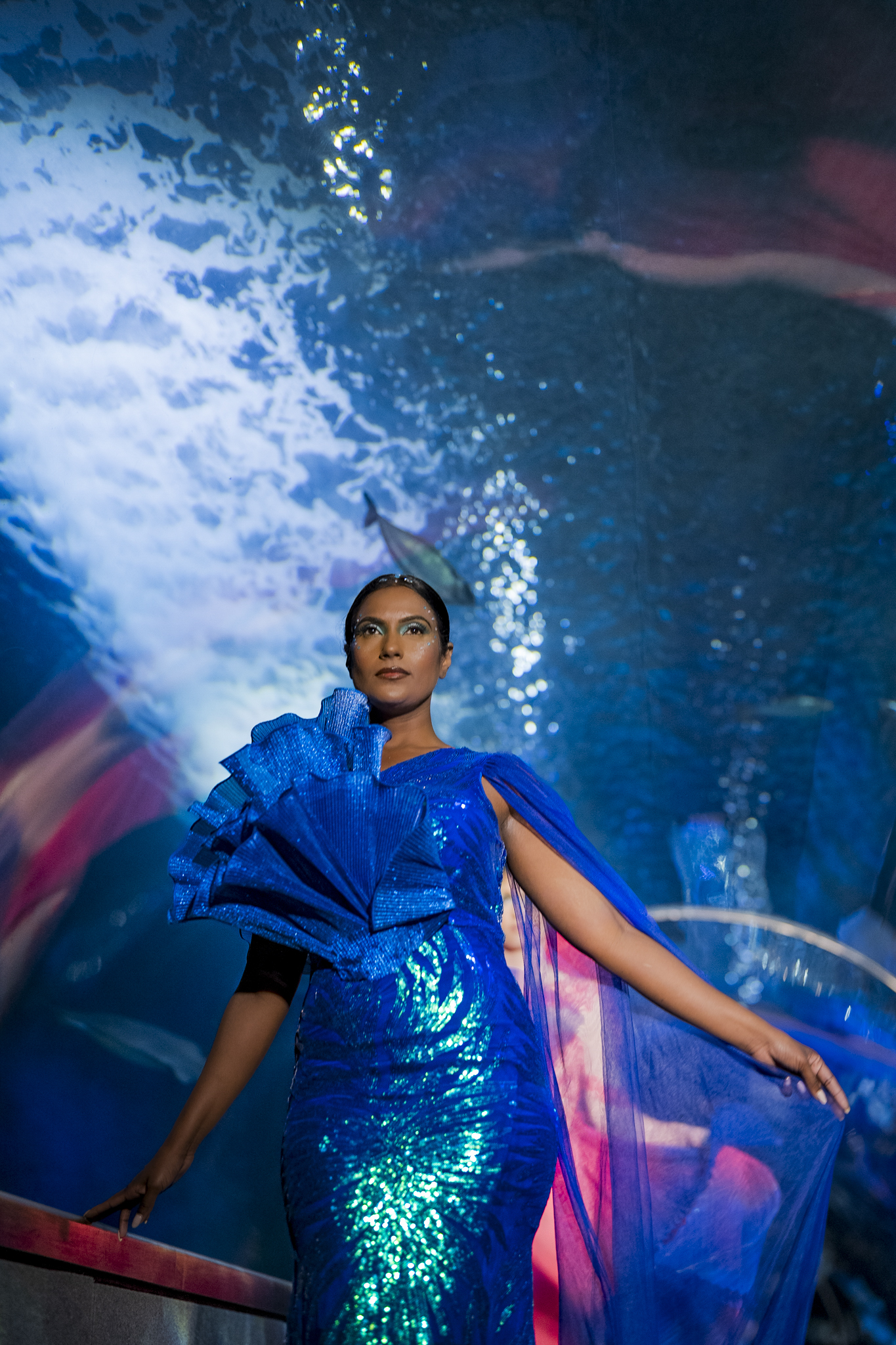 Joanna Jia Couture | "Water of Life" Collection | Aquarium of the Bay | Paul Tocatlian | Kisau Photography