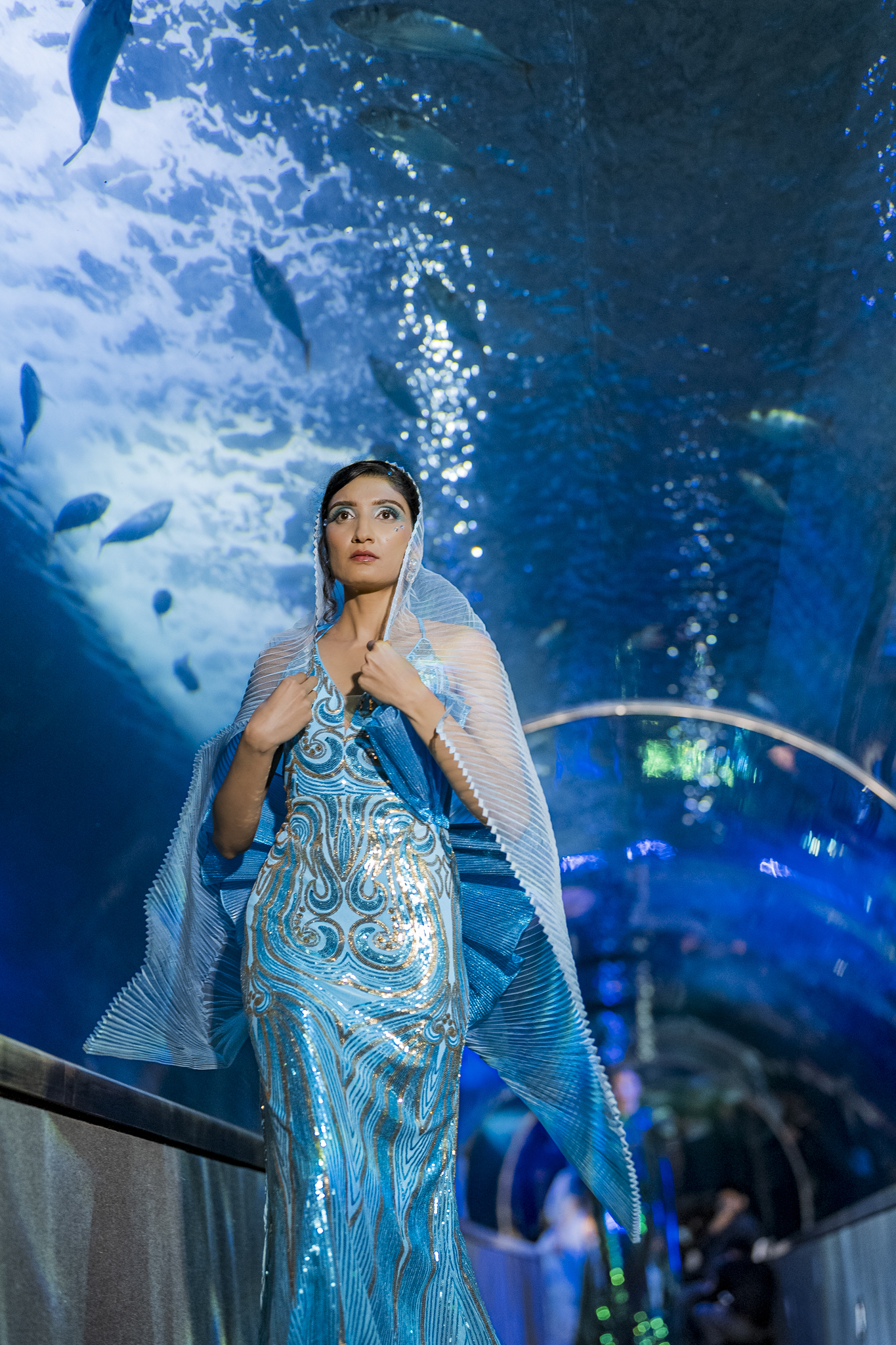 Joanna Jia Couture | "Water of Life" Collection | Aquarium of the Bay | Paul Tocatlian | Kisau Photography