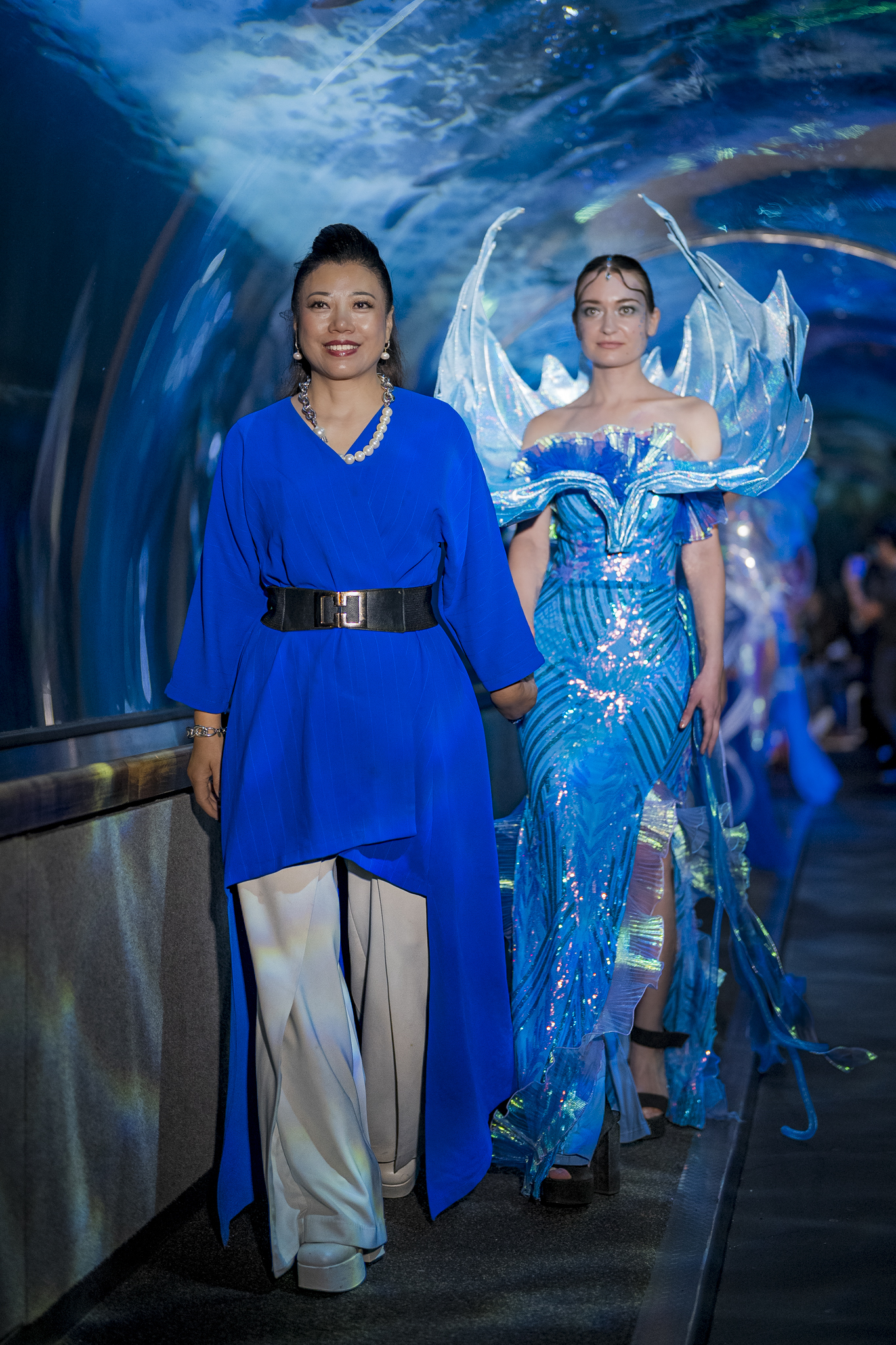 Joanna Jia Couture | "Water of Life" Collection | Aquarium of the Bay | Paul Tocatlian | Kisau Photography