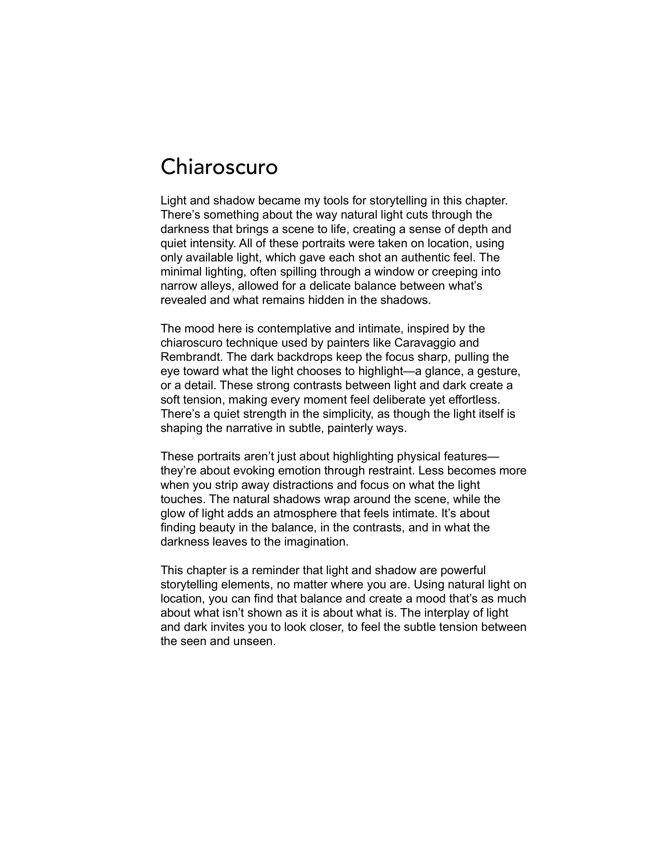 The Melbourne Portraits Project | Chapter 2 | Chiaroscuro