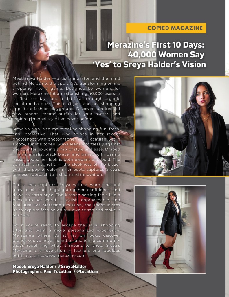COPIED Magazine Features Merazine Co-Founder Sreya Halder
