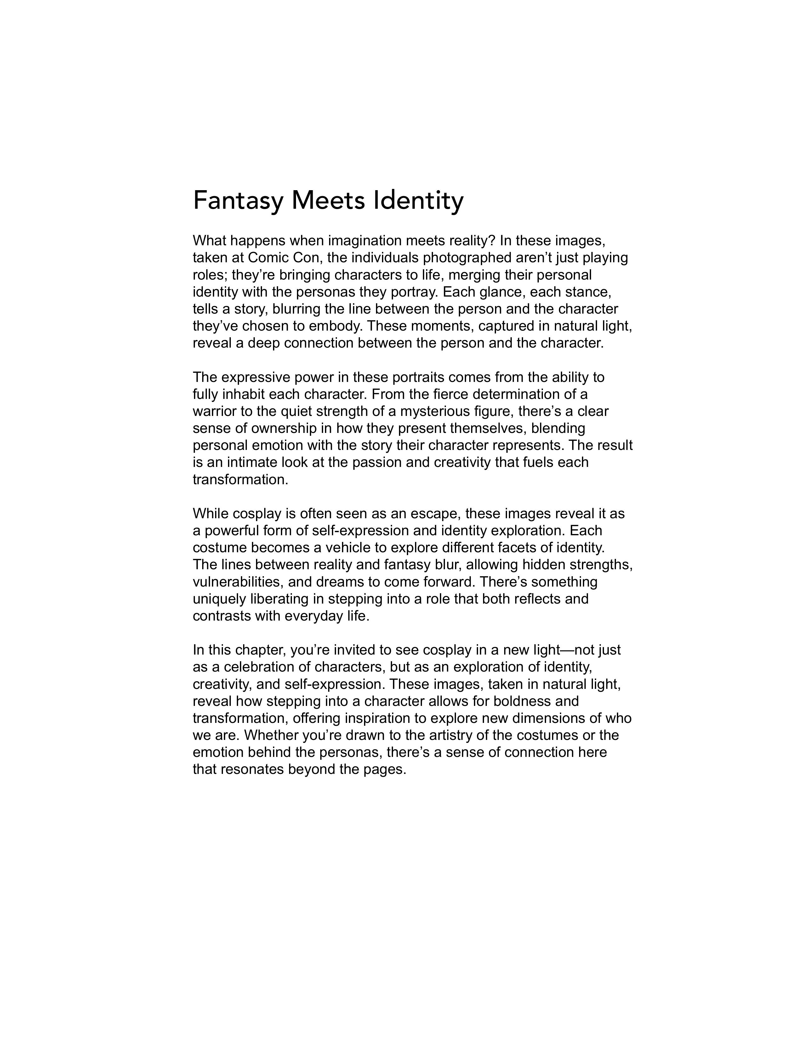 The Melbourne Portraits Project | Chapter 6 | Fantasy Meets Identity