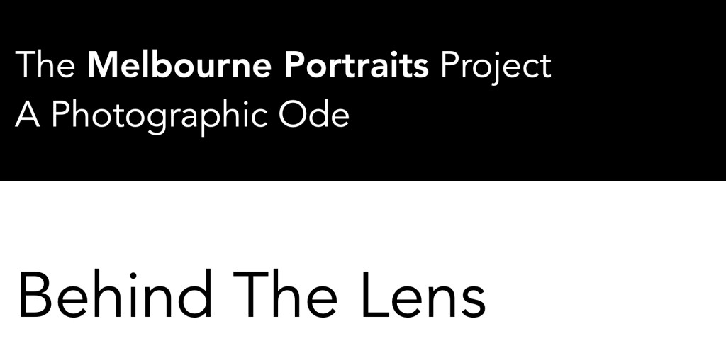 A Few Parting Words on The Melbourne Portraits&nbsp;Project