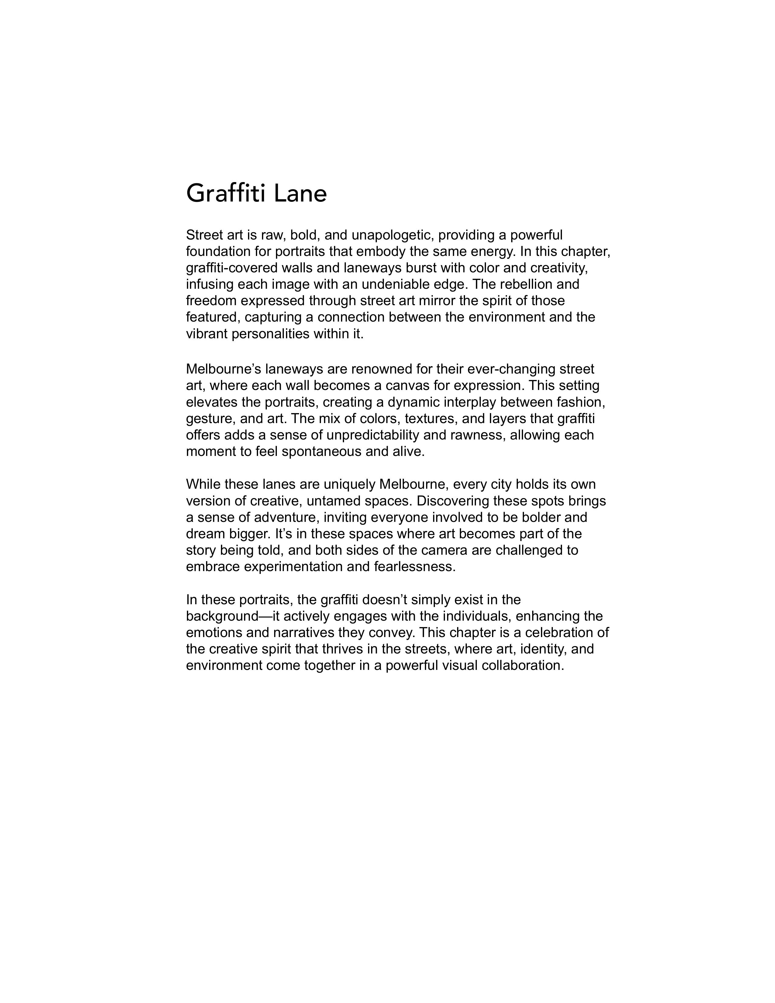 The Melbourne Portraits Project: A Photographic Ode | Chapter 12 | Graffiti Lane