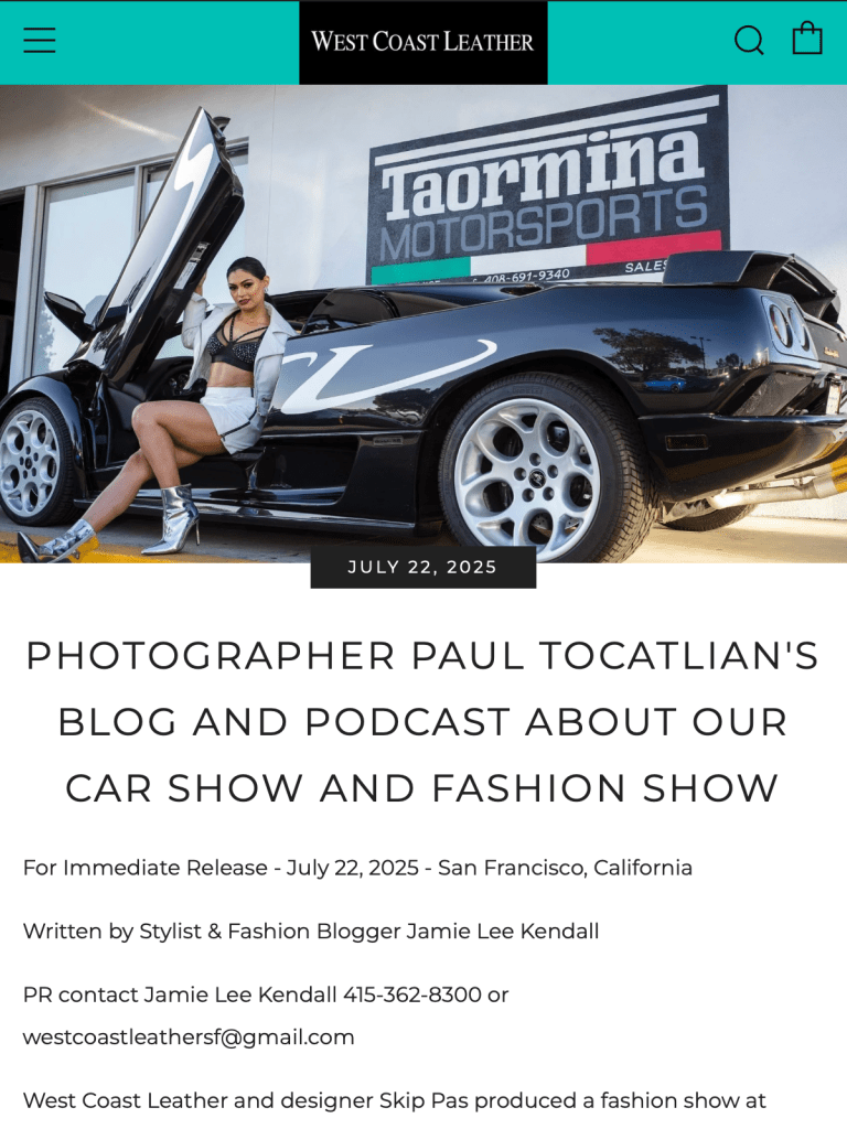 Taormina Motorsports | West Coast Leather
