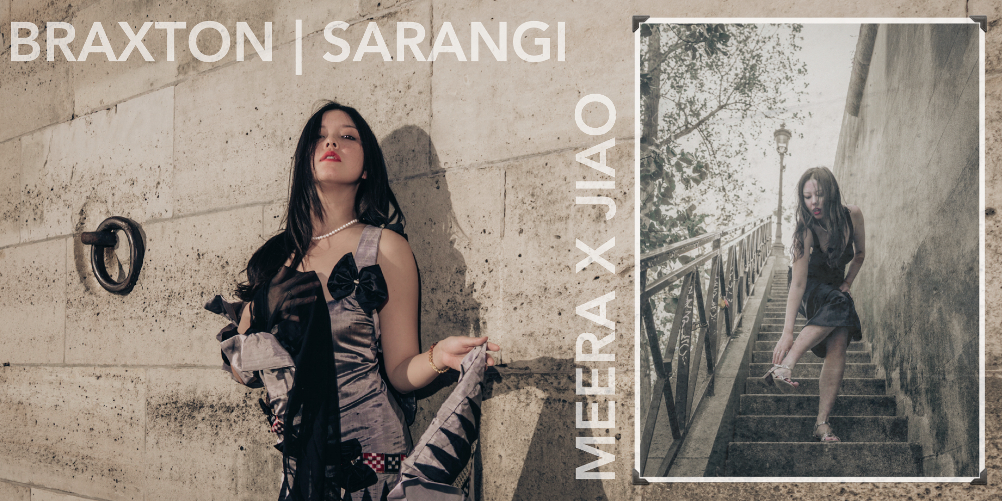 Paris Fashion Editorial: Meera X Jiao in Designs by BRAXTON and Smaranika Sarangi